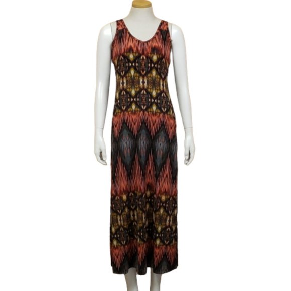 Karen Kane Maxi Dress XS Sleeveless Geometric Print Boho Resort Summer - Picture 1 of 10